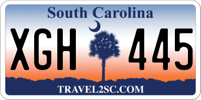 SC license plate XGH445