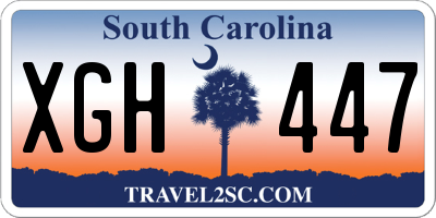 SC license plate XGH447