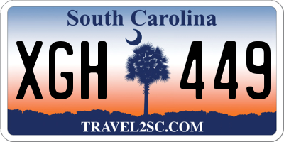 SC license plate XGH449