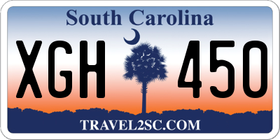 SC license plate XGH450