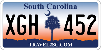 SC license plate XGH452