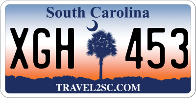SC license plate XGH453
