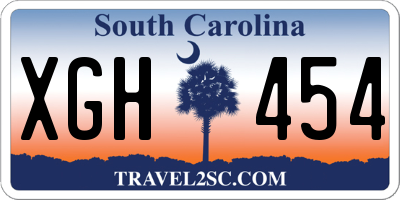 SC license plate XGH454