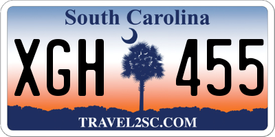 SC license plate XGH455