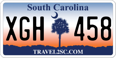 SC license plate XGH458