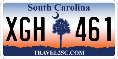 SC license plate XGH461
