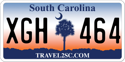 SC license plate XGH464