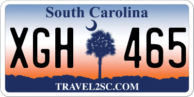 SC license plate XGH465