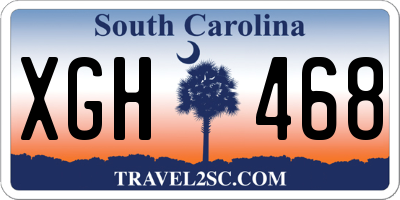 SC license plate XGH468