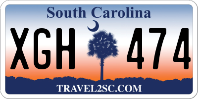 SC license plate XGH474