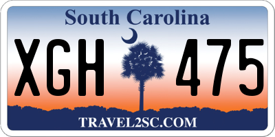 SC license plate XGH475