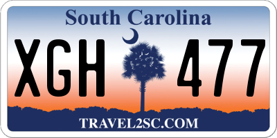 SC license plate XGH477