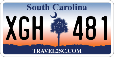 SC license plate XGH481
