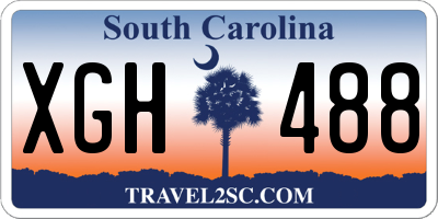 SC license plate XGH488