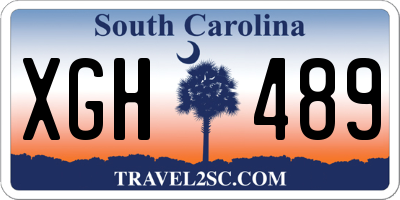 SC license plate XGH489