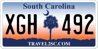SC license plate XGH492