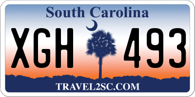 SC license plate XGH493