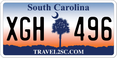 SC license plate XGH496