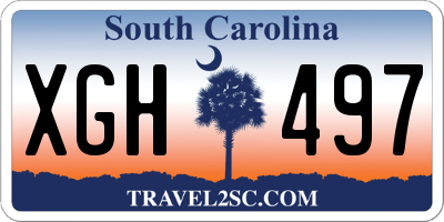 SC license plate XGH497