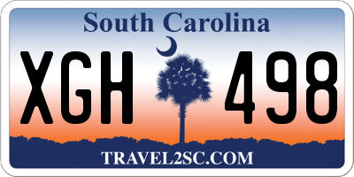 SC license plate XGH498