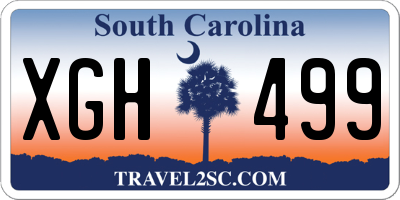 SC license plate XGH499