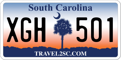 SC license plate XGH501
