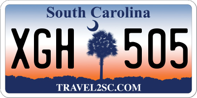 SC license plate XGH505