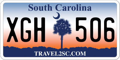SC license plate XGH506