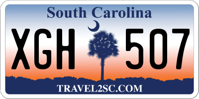 SC license plate XGH507
