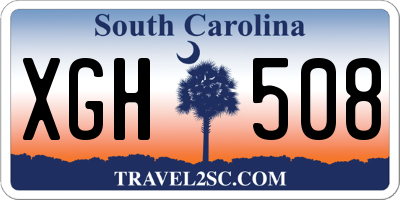 SC license plate XGH508