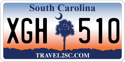SC license plate XGH510