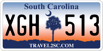 SC license plate XGH513