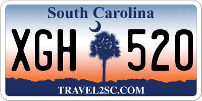 SC license plate XGH520