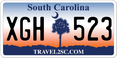 SC license plate XGH523