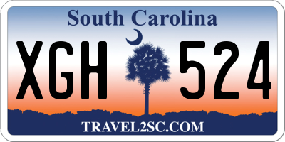 SC license plate XGH524