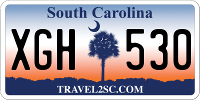 SC license plate XGH530