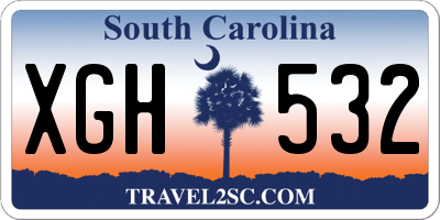 SC license plate XGH532