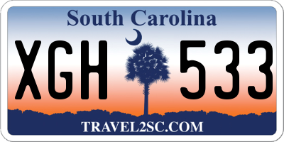 SC license plate XGH533