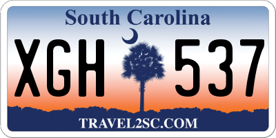 SC license plate XGH537