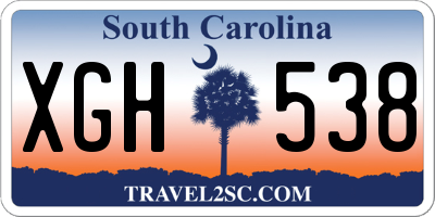 SC license plate XGH538