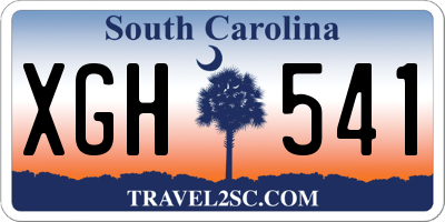 SC license plate XGH541