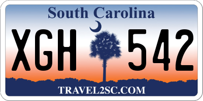 SC license plate XGH542