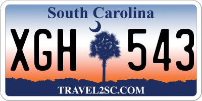 SC license plate XGH543