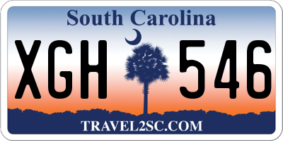 SC license plate XGH546