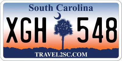 SC license plate XGH548
