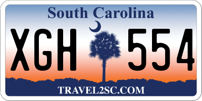 SC license plate XGH554