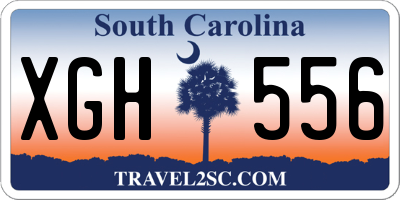 SC license plate XGH556