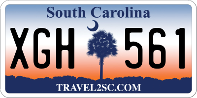 SC license plate XGH561