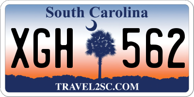 SC license plate XGH562