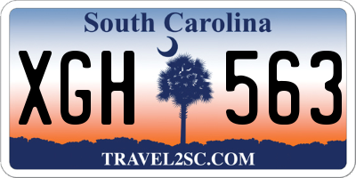 SC license plate XGH563